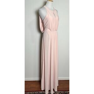 Sorella Vita Bridesmaid Dress‎ Pink Sz 10 Formal Maxi Drapey Halter Top NEW